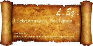Lichtenstein Szilárda névjegykártya